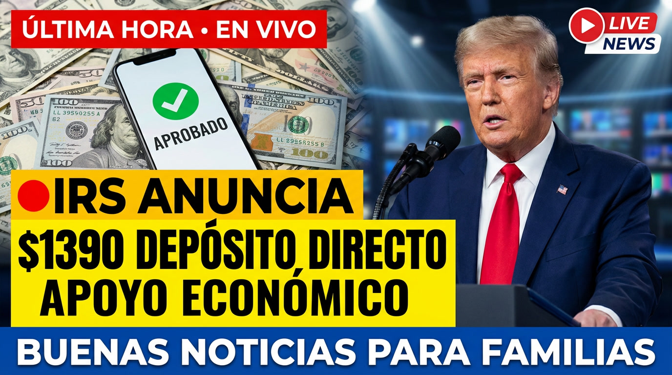 El IRS anuncia un pago de ayuda de $1390