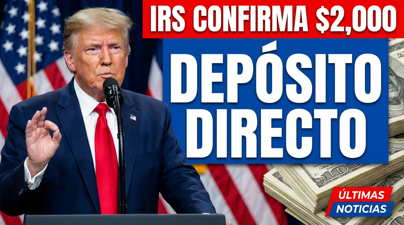 El IRS confirma el depósito directo de $2,000 para diciembre de 2025